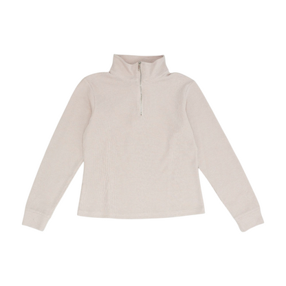 Pink Solid 1/4 Zip Pullover