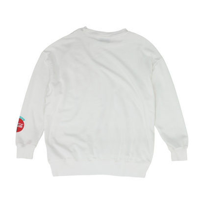 White Print Sweatshirt Pullover