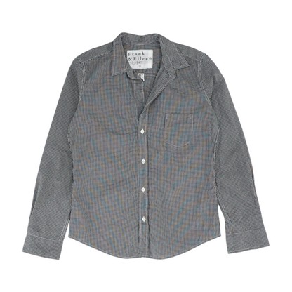 Black Check Button Down