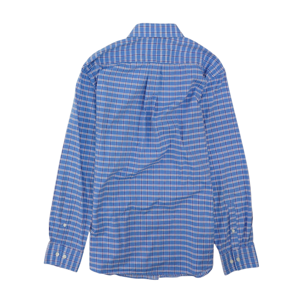 Blue Plaid Long Sleeve Button Down
