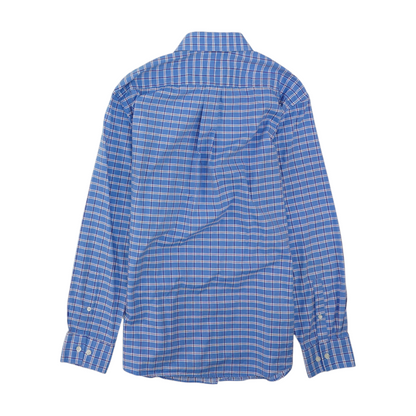 Blue Plaid Long Sleeve Button Down