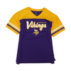 NFL Team Apparel Purple Minnesota Vikings Color Block T-Shirt – Image 1