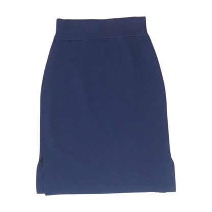 Navy Petite Midi Skirt