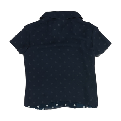 Navy Polka Dot Blouse