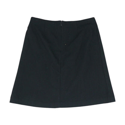 Black Solid Mini Skirt