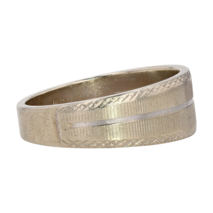 14K White Gold Band Ring