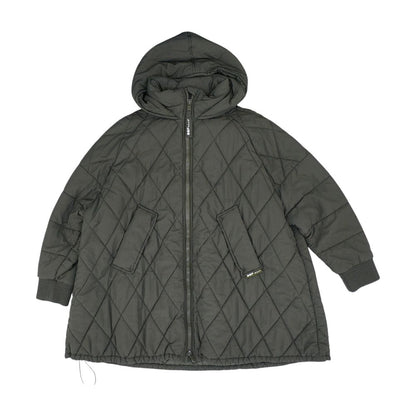 Green Solid Puffer Jacket