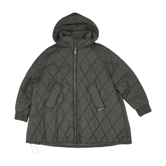 Green Solid Puffer Jacket