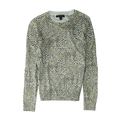 Beige Animal Print Pullover Sweater