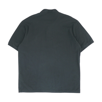 Black Solid Short Sleeve Polo