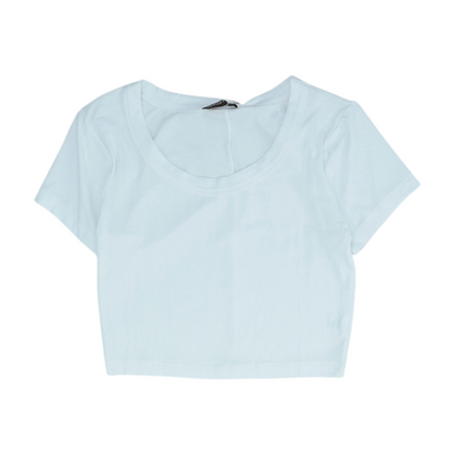 White Cropped Blouse