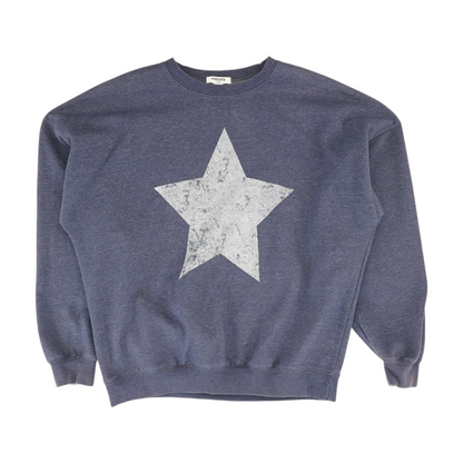 Navy Solid Sweatshirt Pullover
