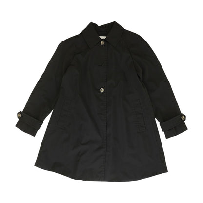 Black Solid Topcoat Coat
