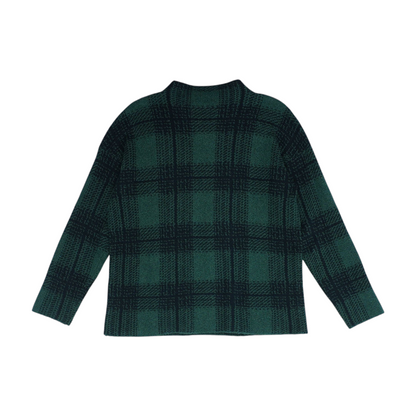 Green Plaid Pullover Sweater