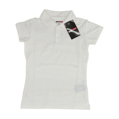 White Solid Short Sleeve Polo