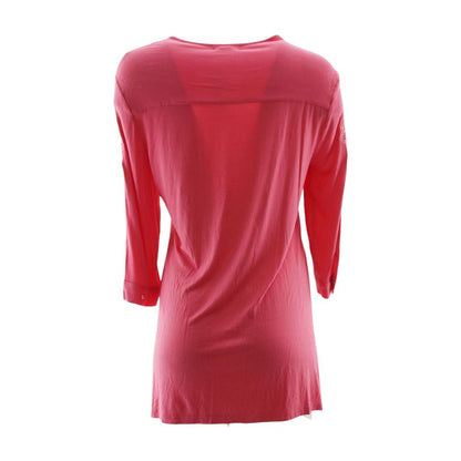Pink Solid Midi Dress