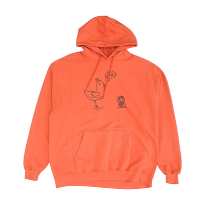 Coral Solid Hoodie Pullover