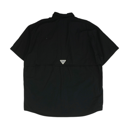 Black Solid Outdoor Button Down
