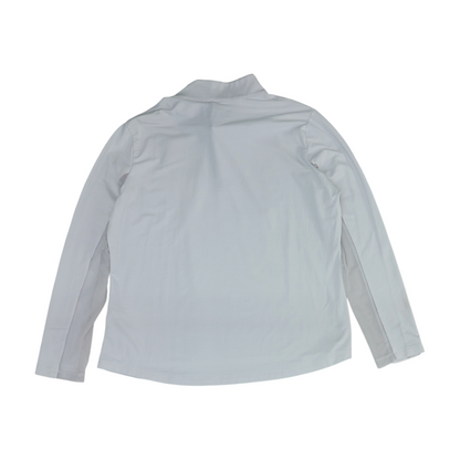 White Solid 1/4 Zip Pullover