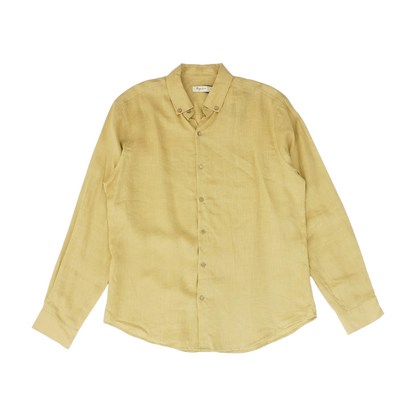 Khaki Solid Long Sleeve Button Down