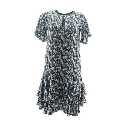 Black Floral Midi Dress