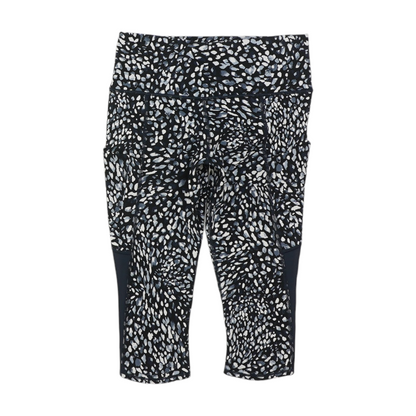 Black Abstract Active Leggings