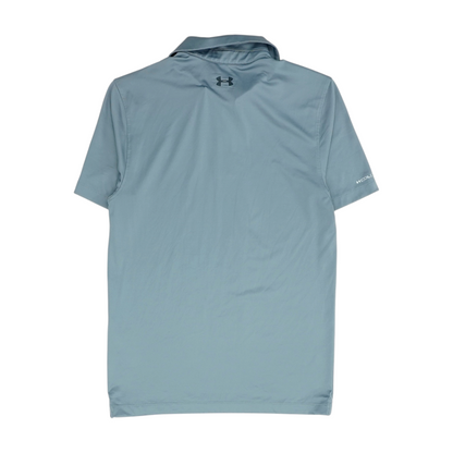 Gray Striped Short Sleeve Polo