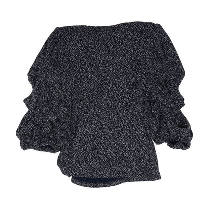 Navy Solid 3/4 Sleeve Blouse