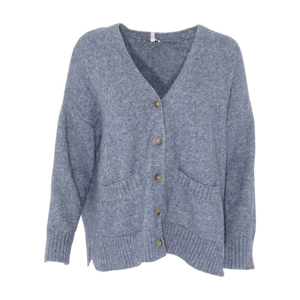 Gray Cardigan Sweater
