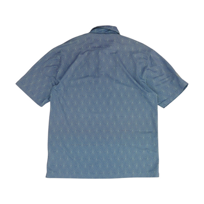 Blue Graphic Short Sleeve Polo