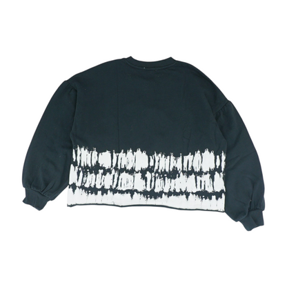 Black Graphic Sweatshirt Pullover