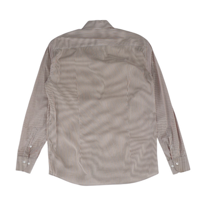 Rust Striped Long Sleeve Button Down