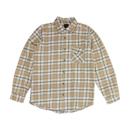 Tan Check Flannel Button Down