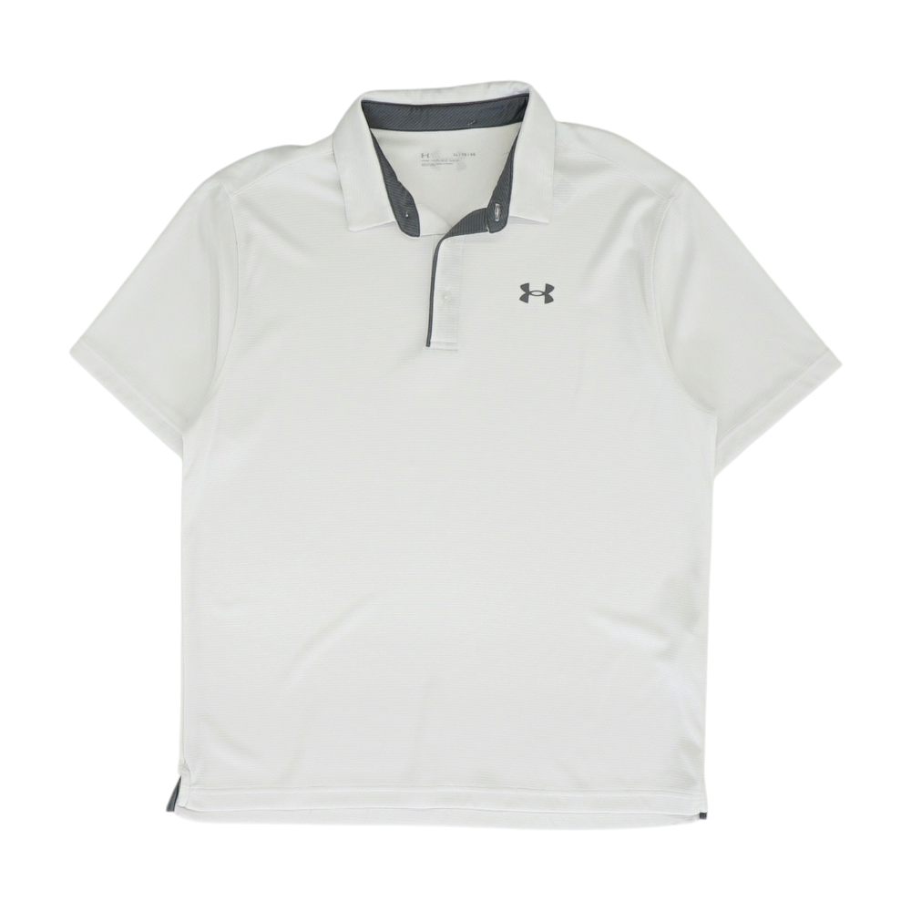 White Solid Short Sleeve Polo