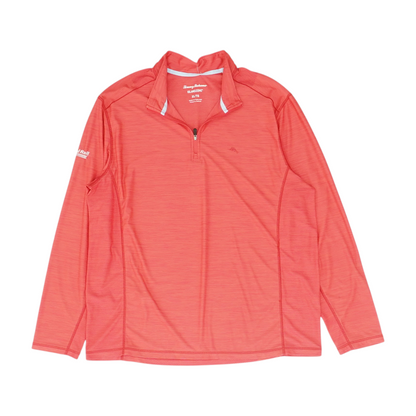 Red Solid 1/4 Zip Pullover