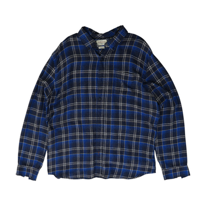 Blue Plaid Flannel Button Down