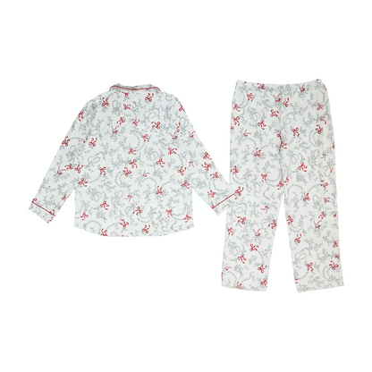 White Graphic Pajama Set