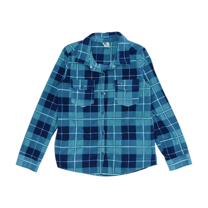 Blue Plaid Flannel Button Down
