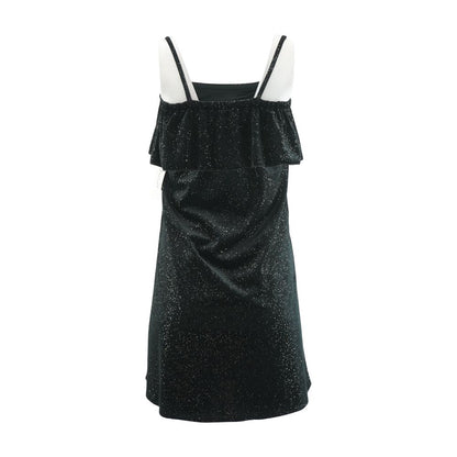 Black Solid Mini Dress