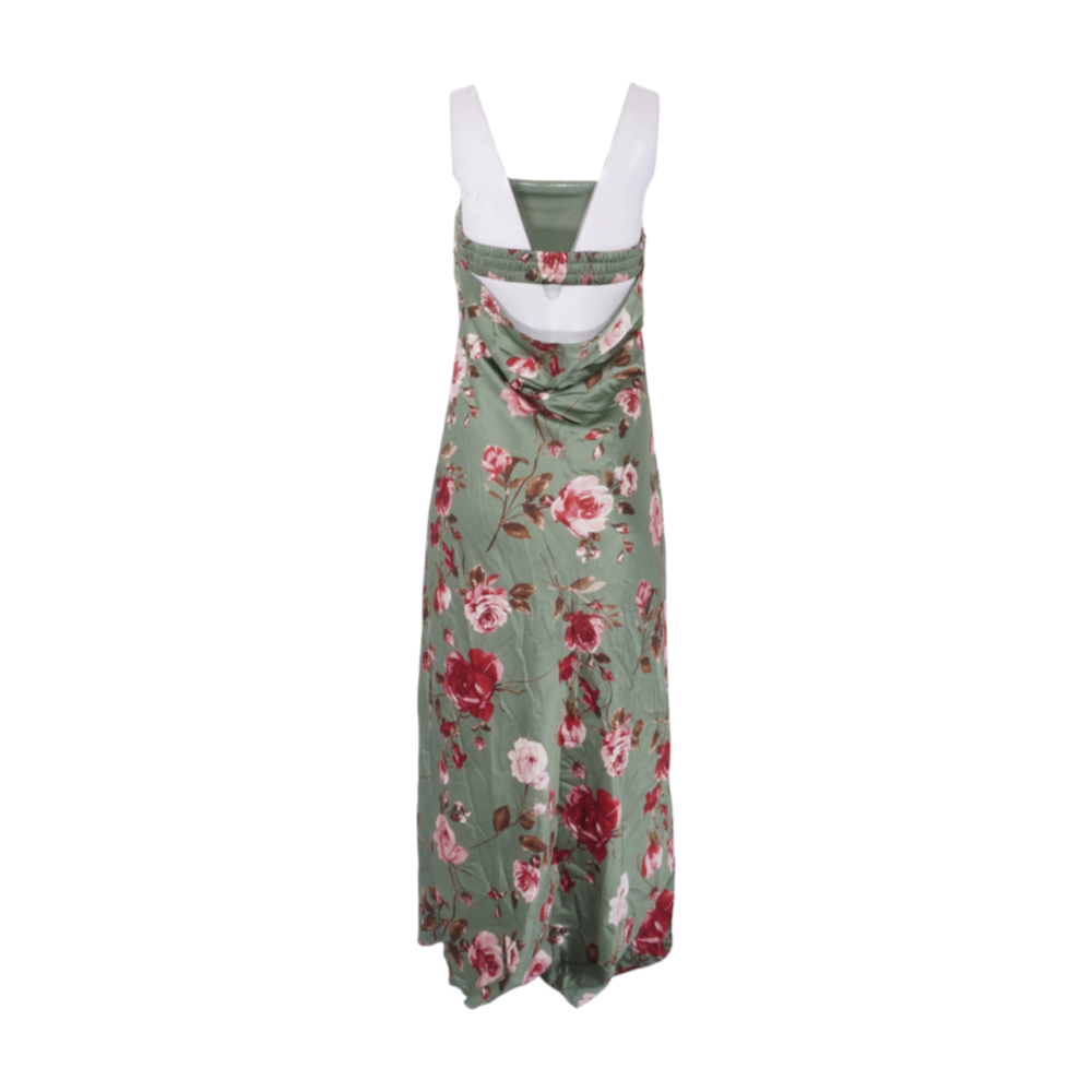 Green Floral Midi Dress