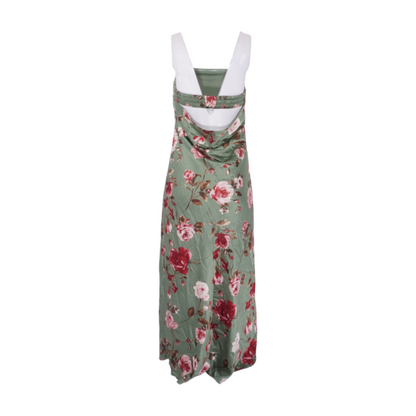 Green Floral Midi Dress