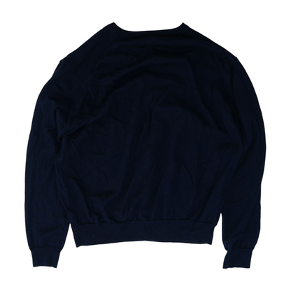 Navy Solid Pullover Sweater