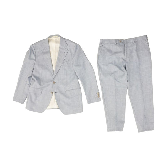 Blue Solid 2pc Havana Flap Suit