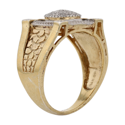 14K Yellow Gold Diamond Fashion Ring