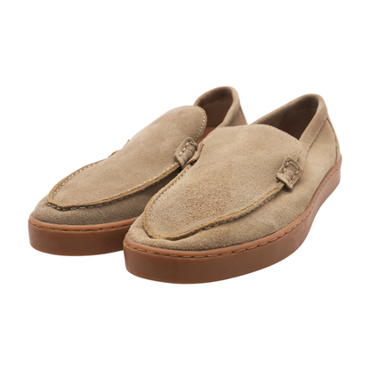 Beige Slip-On Dress Shoes
