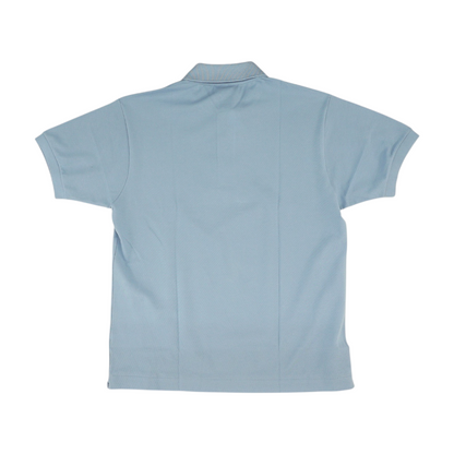 Blue Solid Short Sleeve Polo