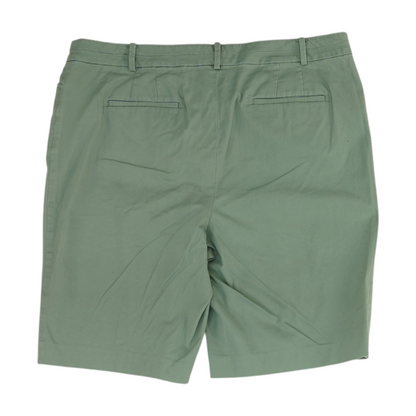 Green Solid Chino Shorts