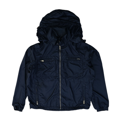 Navy Solid Rain Jacket