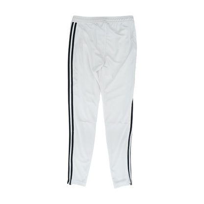 White Solid Active Pants