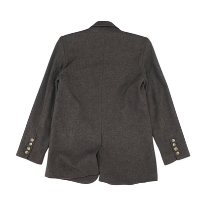 Brown Solid Blazer